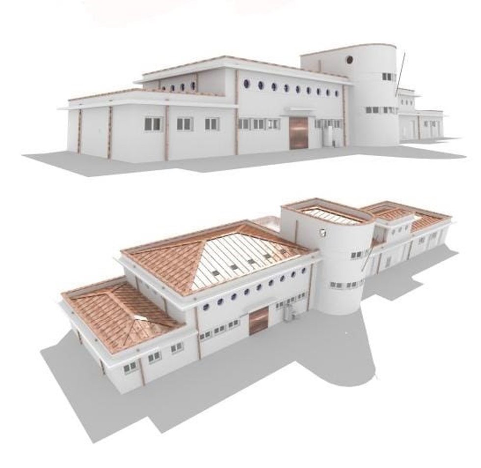 Simulación de la restauración de la lonja de Ribadesella.