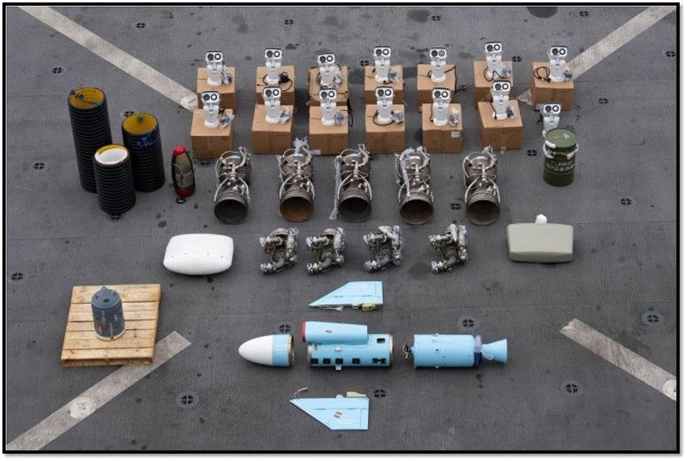 Armamento iraní incautado por las Fuerzas Armadas de Estados Unidos frente a las costas de Somalia