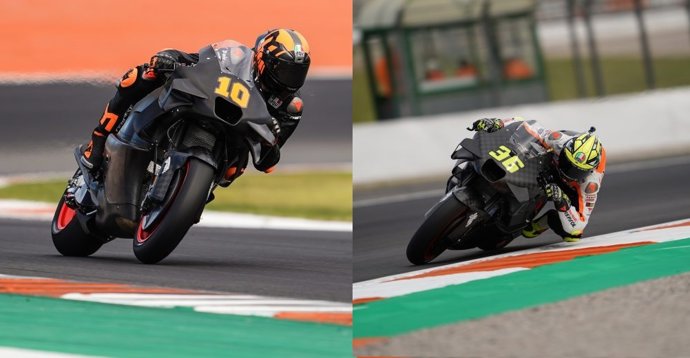 Los pilotos del Repsol Honda Team de MotoGP para 2024: Luca Marini (izquierda) y Joan Mir (derecha)