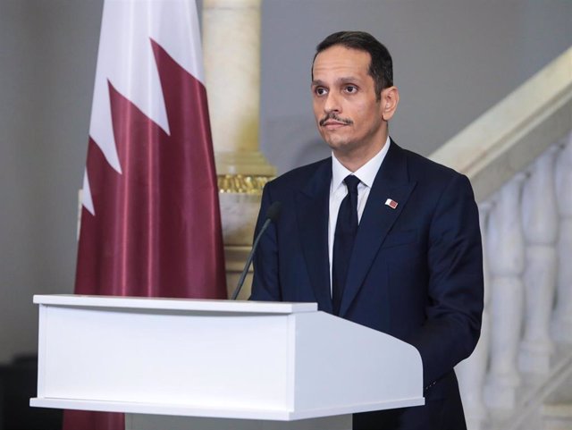 Archivo - El primer ministro y ministro de Exteriores de Qatar, Mohamed bin Abdulrahman al Zani (archivo)