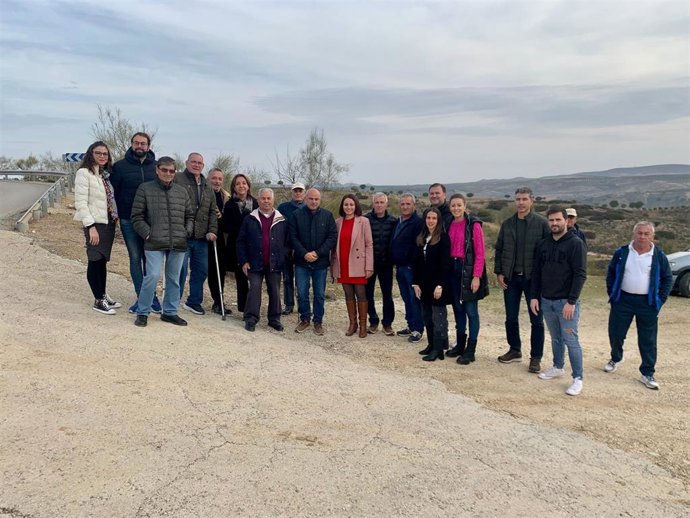 Visita del PSOE a la carretera A-378