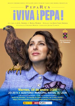 Ayuntamiento De Tomares: Nota De Prensa Y Cartel (Pepa Rus Llega A Tomares Este Viernes, 19 De Enero, Para Protagonizar La Comedia ¡Viva La Pepa!)