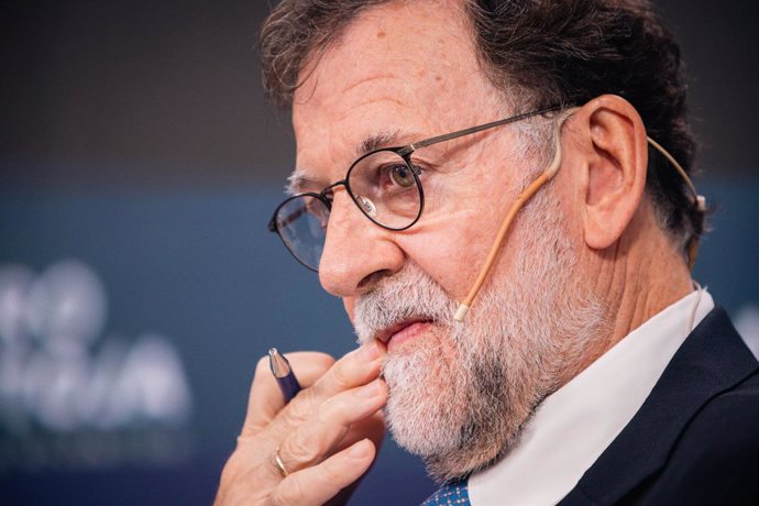 Archivo - El expresidente del Gobierno Mariano Rajoy participa en el V Foro La Toja-Vínculo Atlántico, a 29 de septiembre de 2023, en la Isla de La Toja, O Grove, Pontevedra, Galicia (España). El ‘Foro la Toja – Vínculo Atlántico’, cumple este año su quin