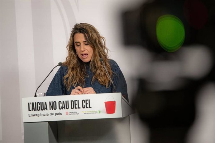 La portavoz del Govern, Patrícia Plaja, en rueda de prensa posterior al Consell Executiu