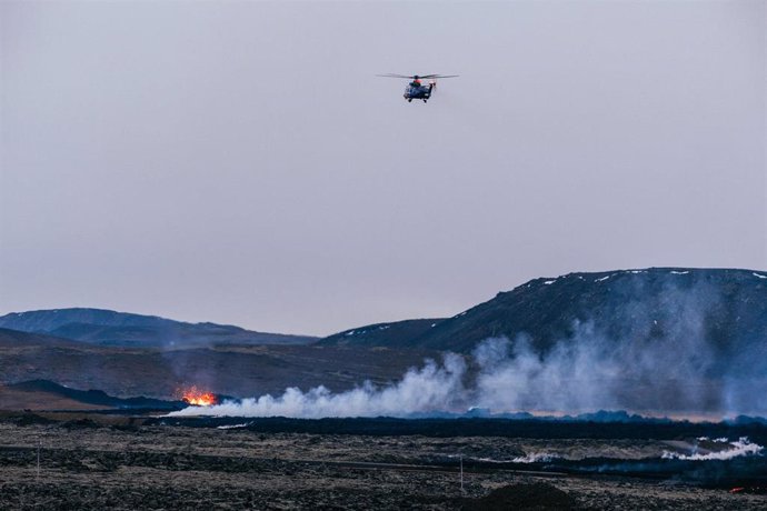 Erupción volcánica en Grindavik, Islandia