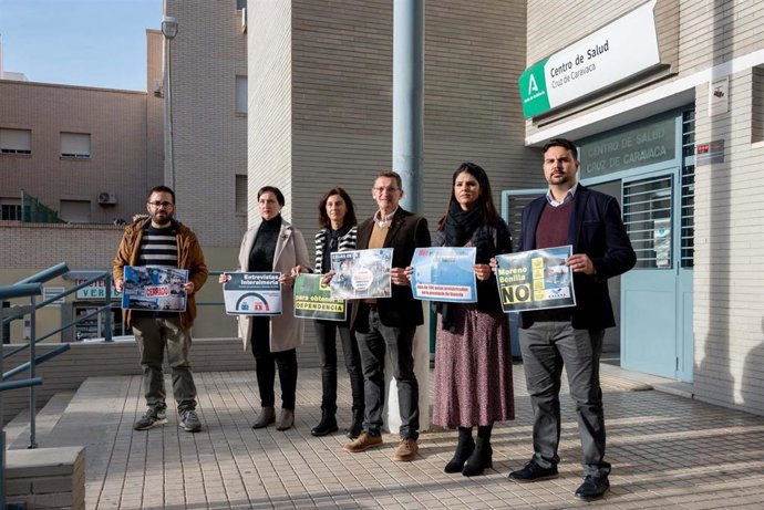 Juan Francisco Garrido Egea, Lydia Compadre, José Luis Sánchez Teruel, Noemí Cruz y Mateo Hernández (PSOE).