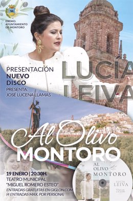 Cartel de la presentación en Montoro del nuevo álbum de Lucía Leiva.