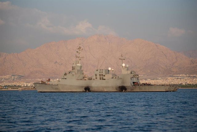SANAA, Dec. 21, 2023  -- An Israeli Navy missile boat is seen in the area of the Red Sea on Nov. 1, 2023.