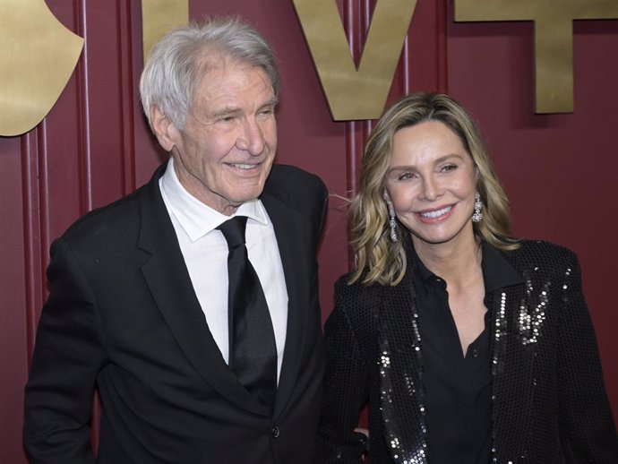 Harrison Ford y  Calista Flockhart en la fiesta posterios a los Emmy de Appe TV+