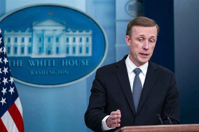 Archivo - November 13, 2023, Washington, District of Columbia, USA: Jake Sullivan, White House national security adviser, speaks during a news conference in the James S. Brady Press Briefing Room at the White House in Washington, DC, US, on Monday, Nov. 1