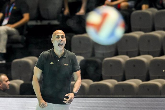 Archivo - El seleccionador nacional español de waterpolo masculino, David Martín