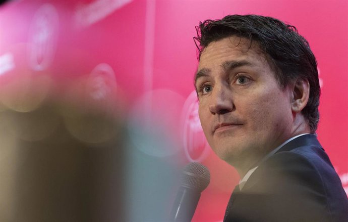 El primer ministro de Canadá, Justin Trudeau, ante los miembros de la Cámara de comercio del Área Metropolitana de Montreal