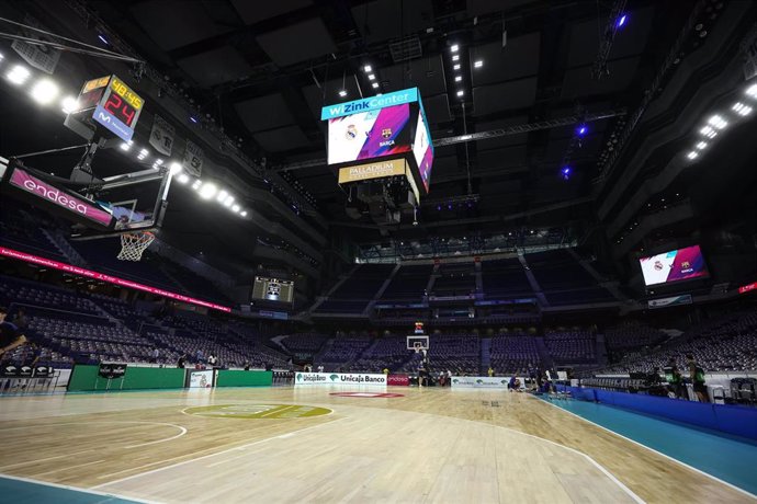 Archivo - Imagen general del WiZink Center antes de un partido del baloncesto del Real Madrid