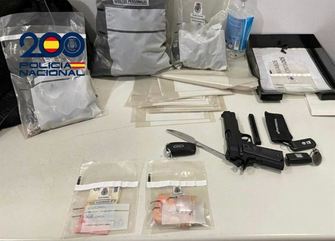 Armas encontradas por la Policía Nacional