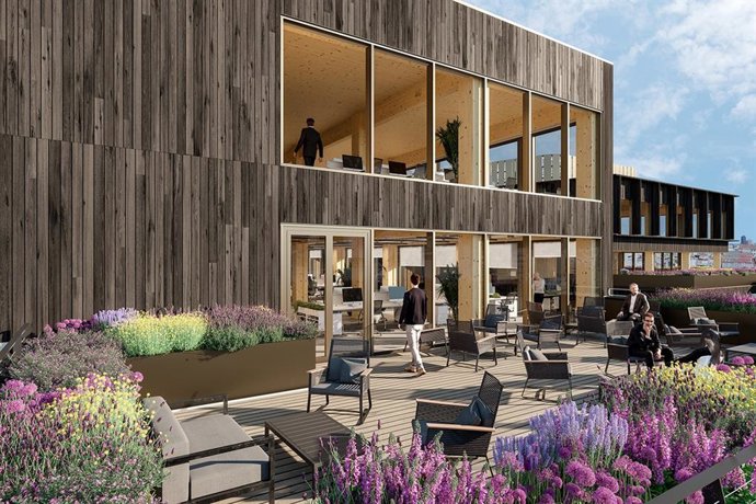 Imagen virtual del edificio.