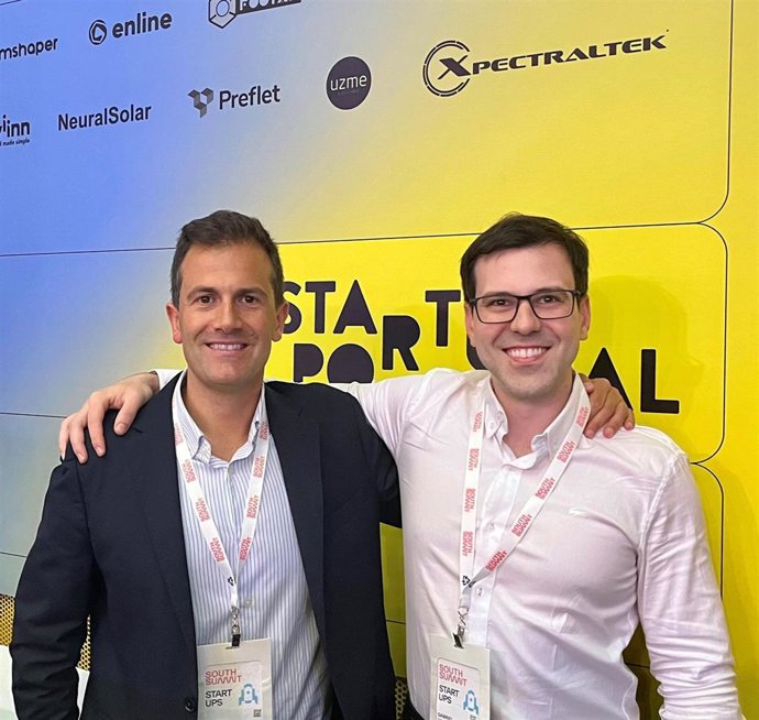 Los fundadores de Enline, Manuel Lemos y Gabriel Pino.