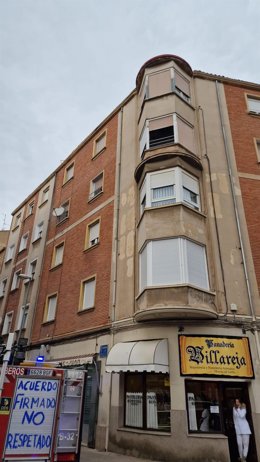 Vivienda en Calahorra donde se ha producido el incendio