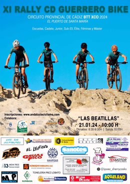 Cartel del Rally Guerrero Bike de El Puerto.
