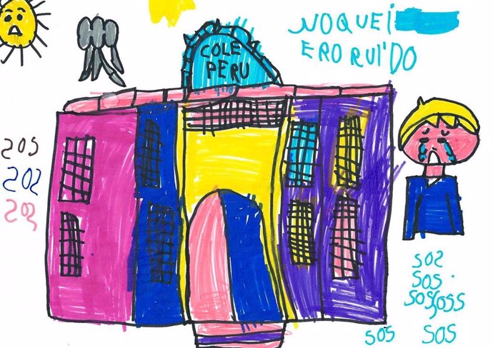 Dibujos de los niños y niñas del CEIP Perú enviados a los Reyes de España