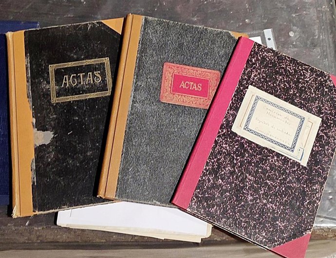 Muestra de algunos Libros de Actas digitalizados en el proyecto