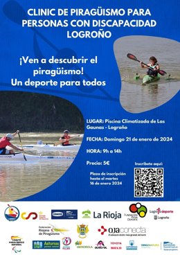 La piscina climatizada de Las Gaunas acogerá el domingo el primer curso intensivo de piragüismo adaptado