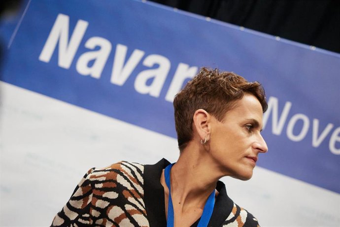 Archivo - La presidenta del Gobierno de Navarra, María Chivite, preside la 2 Conferencia Anual de la Alianza de Regiones de la Automoción, en el pabellón Navarra Arena, a 9 de noviembre de 2023, en Pamplona (Navarra). Este acto es un encuentro de alto 