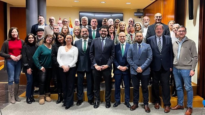 Encuentro entre el grupo parlamentario de VOX y concejales de la formación en las tres provincias aragonesas.