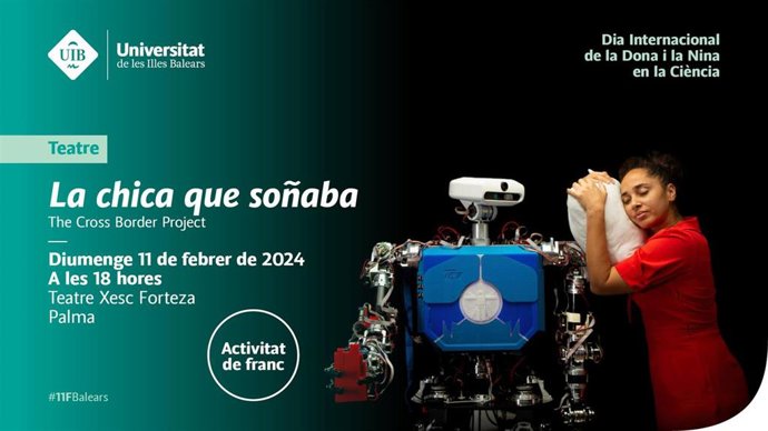 Cartel promocional de la obra 'La chica que soñaba' que se representará en el Teatro Xesc Forteza.