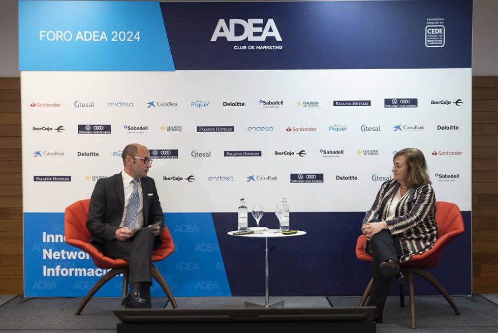 La presidente de la Autoridad Independiente de Responsabilidad Fiscal (AIReF), Cristina Herrero, en el Foro Adea.