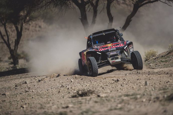 Cristina Gutierrez Herrero (ESP) and Pablo Moreno Huete (ESP)for Red Bull Can-Am Factory Racing races during stage 10 of Rally Dakar 2024 from AL ULA to AL ULA, Saudi Arabia on January 17, 2024.