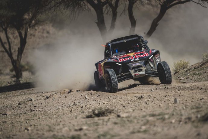 Cristina Gutierrez Herrero (ESP) and Pablo Moreno Huete (ESP)for Red Bull Can-Am Factory Racing races during stage 10 of Rally Dakar 2024 from AL ULA to AL ULA, Saudi Arabia on January 17, 2024.