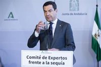 Moreno reúne al Comité de Expertos frente a la Sequía para analizar la "crítica" situación de Andalucía