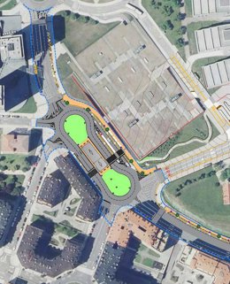 Imagen del futuro intercambiador del HUCA.