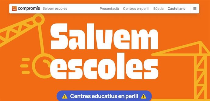 Compromís ha habilitado la web 'Salvem Escoles'