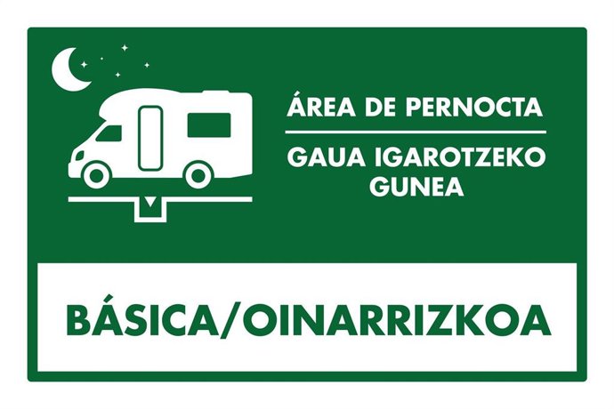 Señalización para el área básica de pernocta