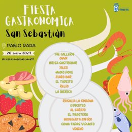 Cartel de la Fiesta Gastronómica de San Sebastián en Huelva.