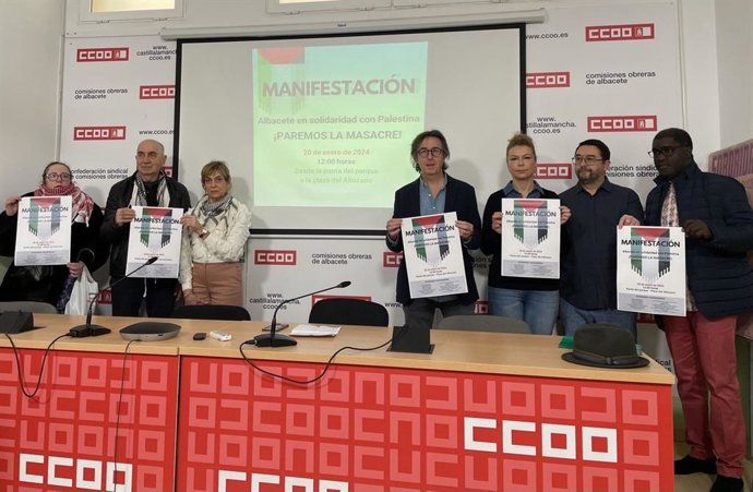 Presentación de la manifestación para frenar la masacre en Palestina que tendrá lugar en Albacete.