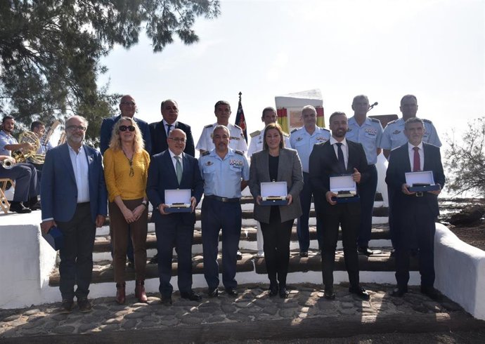 Acto del Mando Aéreo de Canarias para conmemorar el centenario del primer aterrizaje en Canarias de una patrulla de tres aeronaves militares Breguet XIV en los terrenos denominados entonces como 'Páramo de Gando'
