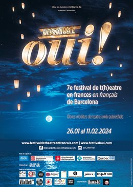 Cartel del Festival Oui! de teatro en francés de Barcelona