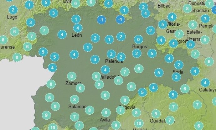 Previsión del tiempo para este viernes, 19 de enero, de la Aemet en Castilla y León