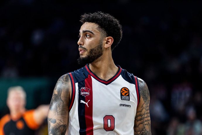 Markus Howard, durante un partido con el Baskonia en la Euroliga.