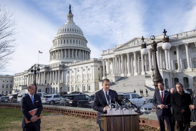 Archivo - Hunter Biden, hijo del presidente de EEUU, Joe Biden, en una conferencia frente al Capitolio