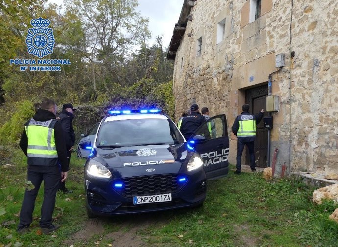 Los agentes descubrieron 700 plantas de marihuana, con un peso de 65 kilos, en el interior del caserío