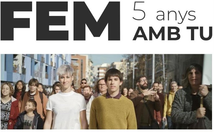 Imagen de la campaña del Centre LGTBI para celebrar sus cinco años.