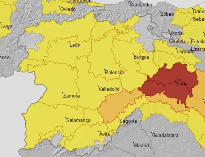 Avisos meteorológicos para este sábado, 20 de enero, en Castilla y León.
