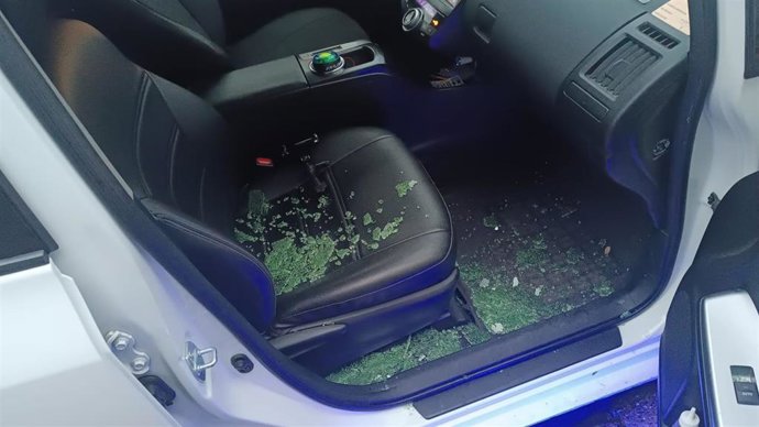 Interior de uno de los taxis de Córdoba en los que han robado.