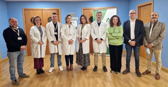 Visita de responsables regionales del programa BPSO-Host Regional Andalucía al Hospital de Valme, en Sevilla.