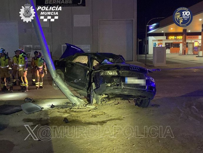 Imagen del coche siniestrado