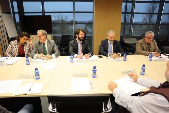 El vicepresidente de la Junta de Castilla y León, Juan García-Gallardo, en la reunión del Consejo Regional de Economía Social.