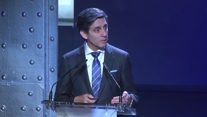 Archivo - El presidente de Telefónica, José María Alvarez-Pallete, participa en la jornada 'Web 3.0 - Tecnología, Gobernanza, Trabajo' organizado por UGT este miércoles 27 de abril de 2023 en la Fundación Telefónica